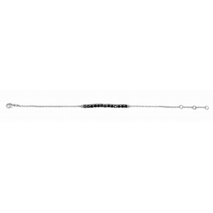 925 silver bracelet with cubic zirconium rhodium plated