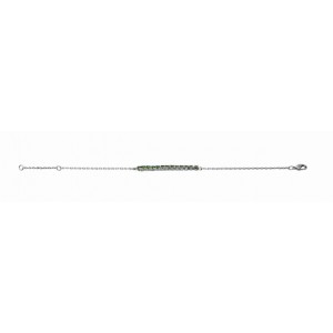 925 silver bracelet with cubic zirconium rhodium plated