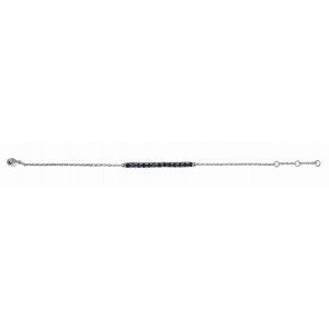 925 silver bracelet with cubic zirconium rhodium plated