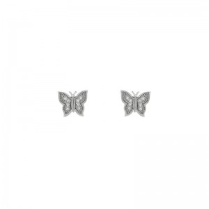 925 silver earrings with cubic zirconium rhodium plated