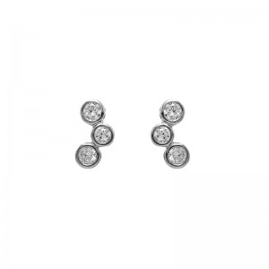 925 silver earrings with cubic zirconium rhodium plated
