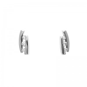 925 silver earrings with cubic zirconium rhodium plated