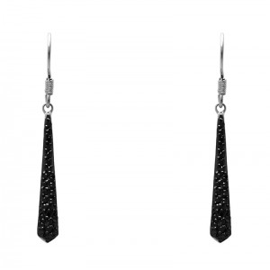 925 silver earrings with cubic zirconium rhodium plated