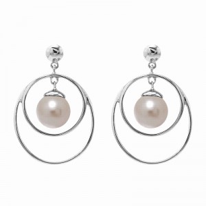 925 silver earrings with cubic zirconium rhodium plated