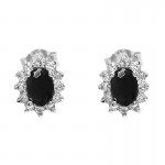 925 silver earrings with cubic zirconium rhodium plated