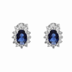 925 silver earrings with cubic zirconium rhodium plated 
