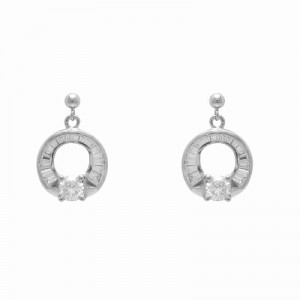 925 silver pendant with cubic zirconium rhodium plated