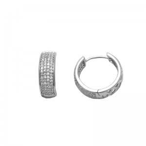925 silver earrings with cubic zirconium rhodium plated