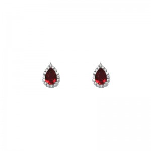 925 silver earrings with cubic zirconium rhodium plated