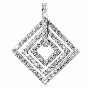 925 silver pendant with cubic zirconium rhodium plated