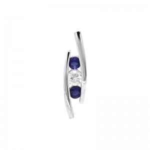 925 silver pendant with cubic zirconium rhodium plated