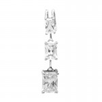 925 silver pendant with cubic zirconium rhodium plated
