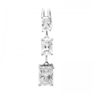 925 silver pendant with cubic zirconium rhodium plated