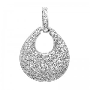 925 silver pendant with cubic zirconium rhodium plated