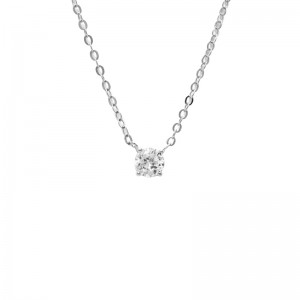 925 silver necklace r with cubic zirconium rhodium plated