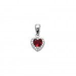 925 silver pendant with cubic zirconium rhodium plated