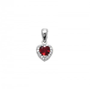 925 silver pendant with cubic zirconium rhodium plated