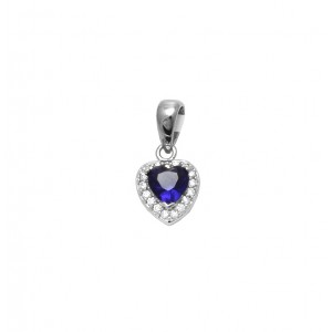 925 silver pendant with cubic zirconium rhodium plated