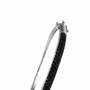 925 silver bracelet with cubic zirconium rhodium plated