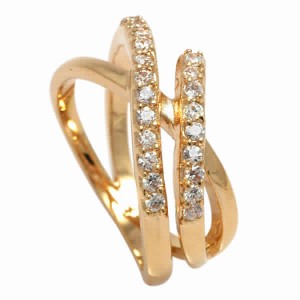 18k Gold plated ring with cubic zirconium