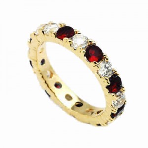 18k Gold plated ring with cubic zirconium