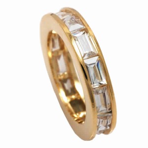 18k Gold plated ring with cubic zirconium
