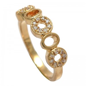 18k Gold plated ring with cubic zirconium