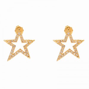 18k Gold plated earrings with cubic zirconium