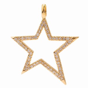 18k Gold plated pendant with cubic zirconium