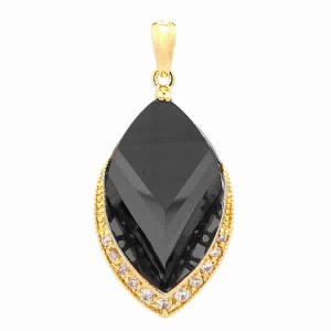 18k Gold plated pendant with cubic zirconium