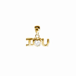 18k Gold plated pendant with cubic zirconium
