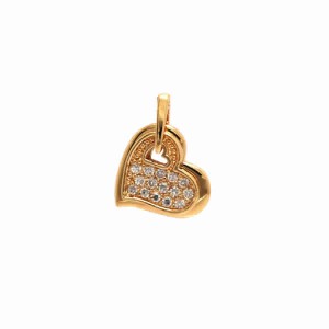 18k Gold plated pendant with cubic zirconium