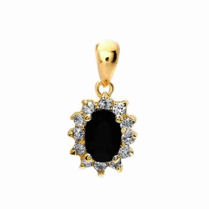 18k Gold plated pendant with cubic zirconium