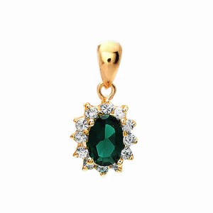 18k Gold plated pendant with cubic zirconium