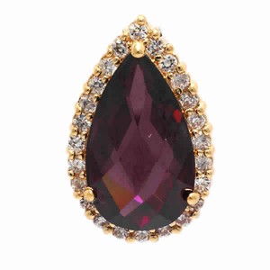 18k Gold plated pendant with cubic zirconium