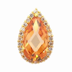 18k Gold plated pendant with cubic zirconium