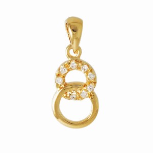 18k Gold plated pendant with cubic zirconium