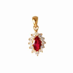 18k Gold plated pendant with cubic zirconium