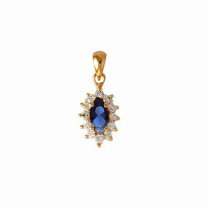18k Gold plated pendant with cubic zirconium