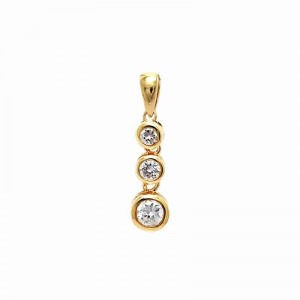 18k Gold plated pendant with cubic zirconium