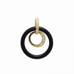 18k Gold plated pendant with cubic zirconium