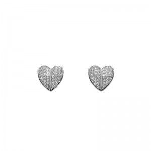 925 silver earrings with cubic zirconium rhodium plated