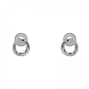 925 silver earrings with cubic zirconium rhodium plated