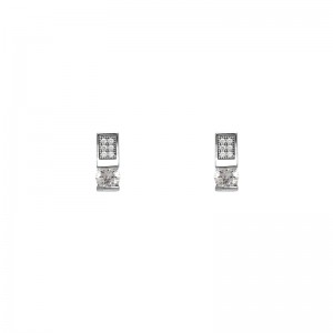 925 silver earrings with cubic zirconium rhodium plated 
