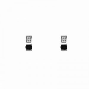 925 silver earrings with cubic zirconium rhodium plated
