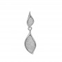  Double Drop, 925 silver pendant with cubic zirconium rhodium plated