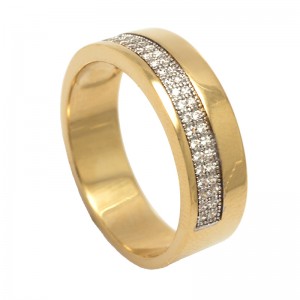 18k Gold plated ring with cubic zirconium