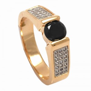 18k Gold plated ring with cubic zirconium