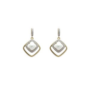 18k Gold plated earrings with cubic zirconium