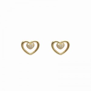 18k Gold plated earrings with cubic zirconium